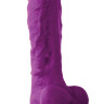 Фиолетовый фаллоимитатор на присоске ColourSoft  8  Soft Dildo - 23,5 см.