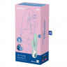 Зеленый вибратор-кролик Satisfyer Air Pump Bunny 5+ с функцией расширения - 20,4 см.