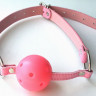 Розовый пластиковый кляп-шарик Ball Gag Розовый пластиковый кляп-шарик Ball Gag
