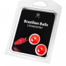 Набор из 2 шариков с массажным маслом Brazilian Balls с ароматом клубники