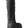 Чёрный фаллоимитатор на присоске ColourSoft  8  Soft Dildo - 23,5 см.