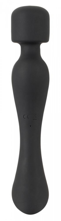 Черный вибромассажер с подогревом Cupa Warming Wand - 22,6 см.