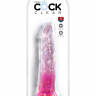 Розовый фаллоимитатор на присоске 8’’ Cock - 21,8 см.