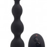 Черный анальный вибростимулятор Anal Beads L с пультом ДУ - 21,5 см. 