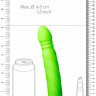 Зеленый страпон-фаллопротез со спиралевидной фактурой - 20,6 см.